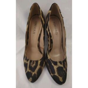 Forever 21 - Cheetah Print Open Toe Heels Women's‎ Size 8